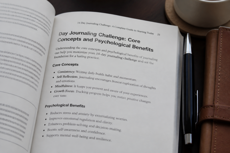 14-Day Journaling Challenge: Core Concepts and Psychological Benefits