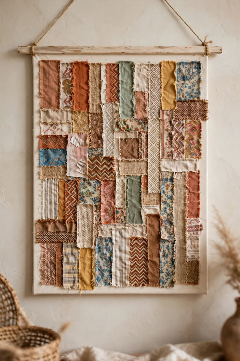 boho fabric wall hanging