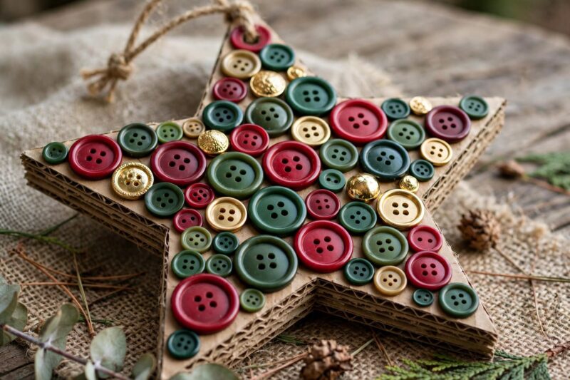 button covered star ornament