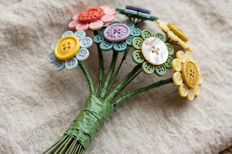 button flower bouquet