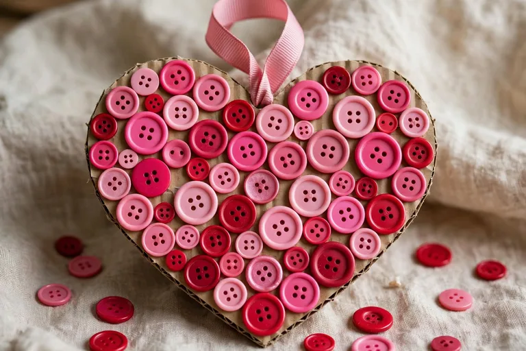 13 Easy Button Craft Ideas 3 button heart craft