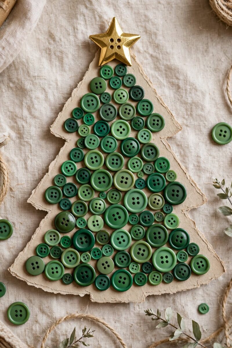 button tree flat lay