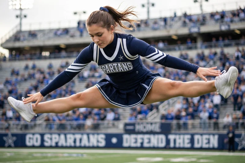 cheerleader toe touch jump 1