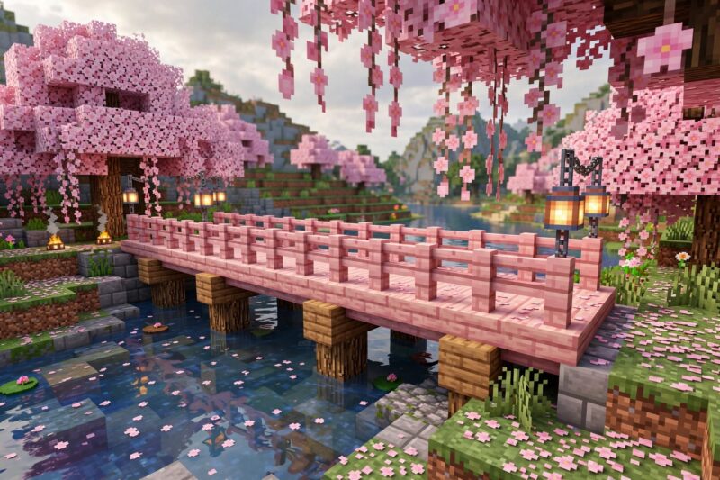 cherry blossom bridge