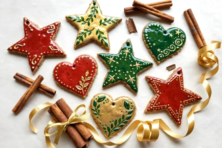 12 Salt Dough Ornaments Ideas to Try 3 cinnamon ornaments white background