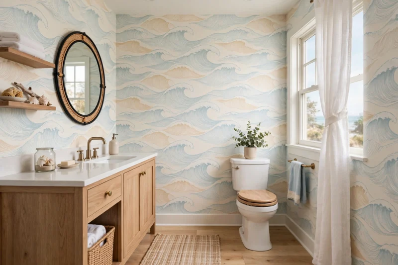 coastal bathroom interior