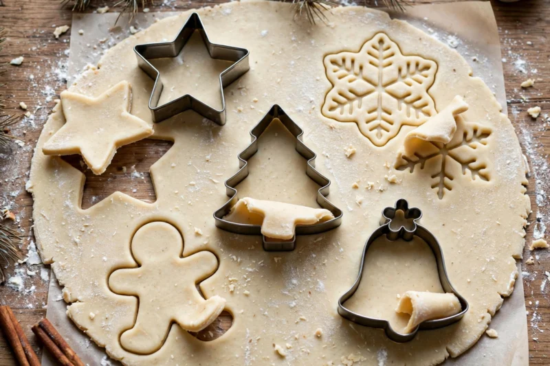 cookie cutters flat lay