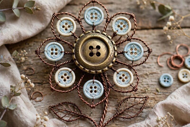 copper wire flower