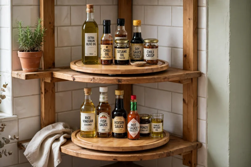 corner shelf lazy susan