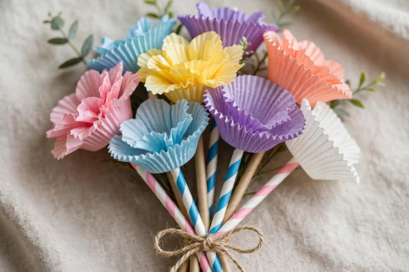 cupcake liner bouquet