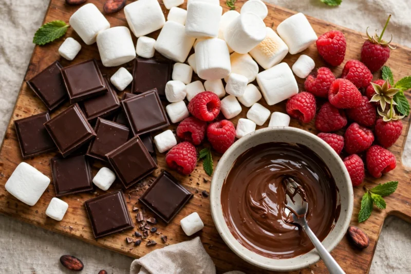 dessert board flatlay