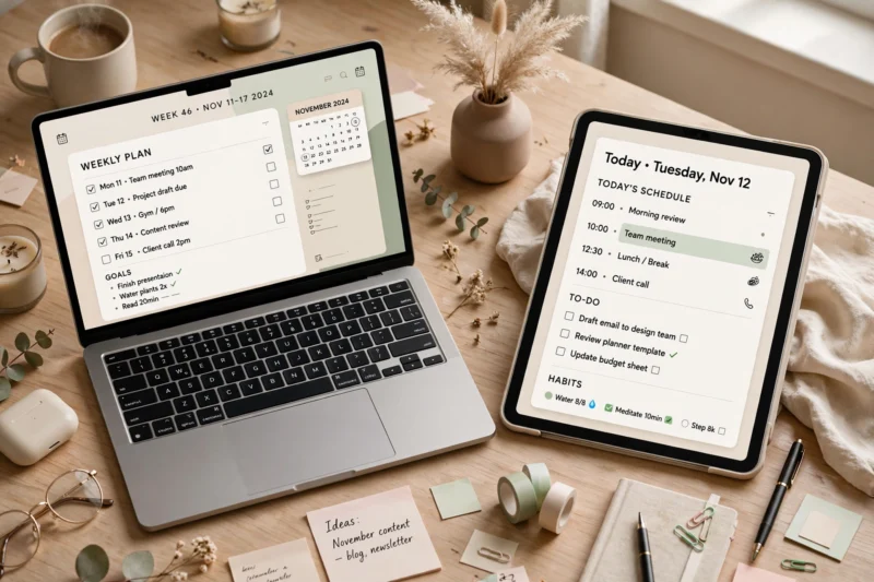 digital planner mockup