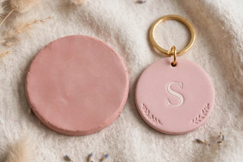 dusty_rose_keyring_flatlay dusty rose keyring flatlay