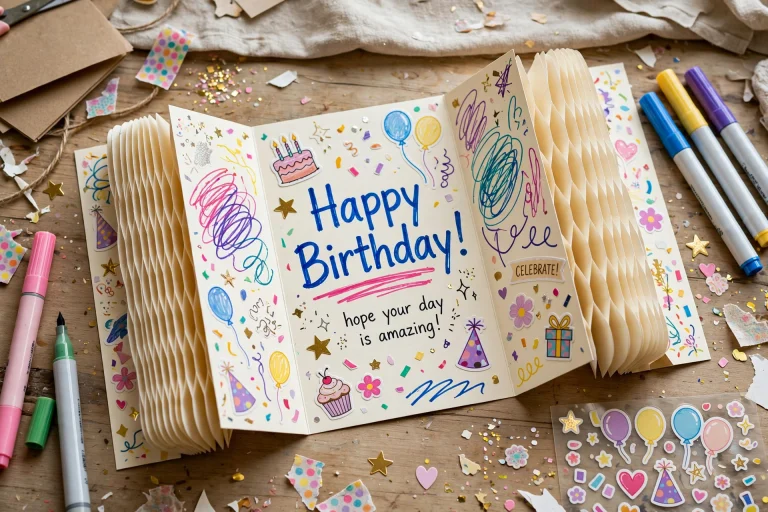 expandable birthday card craft