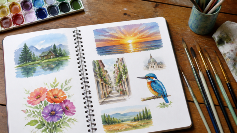 painting ideas on sketch book