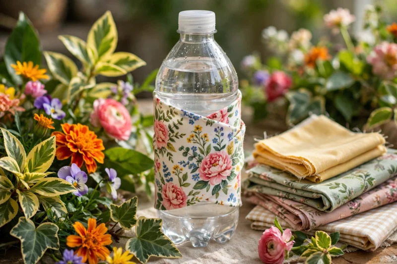 floral bottle still life