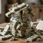 15 Cozy Vision Board Pictures For Goals glass_jar_overflowing_cash