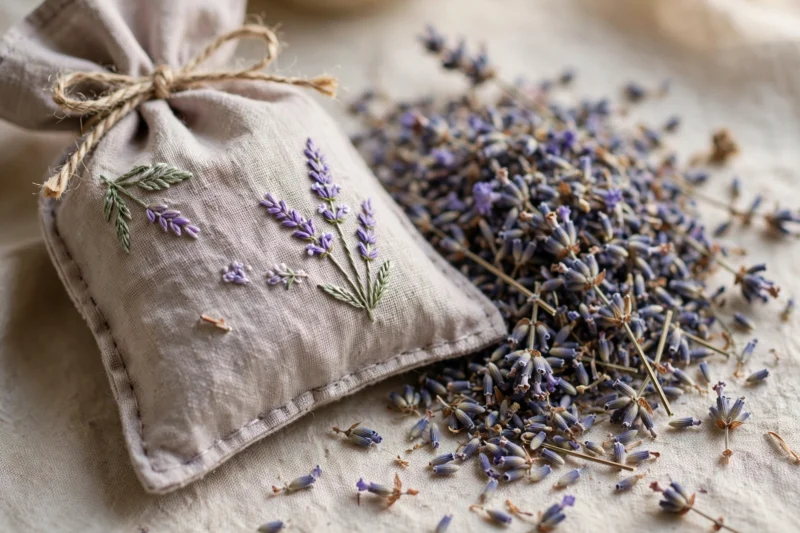 lavender sachet macro