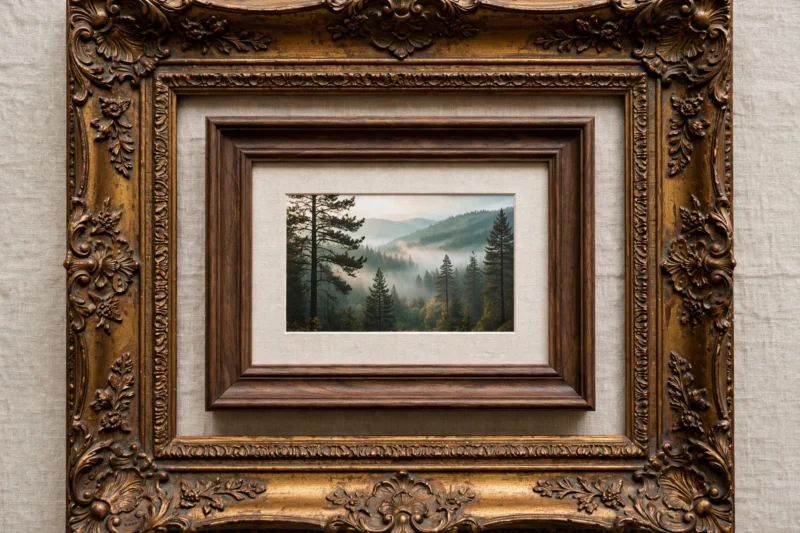 layered gold frame