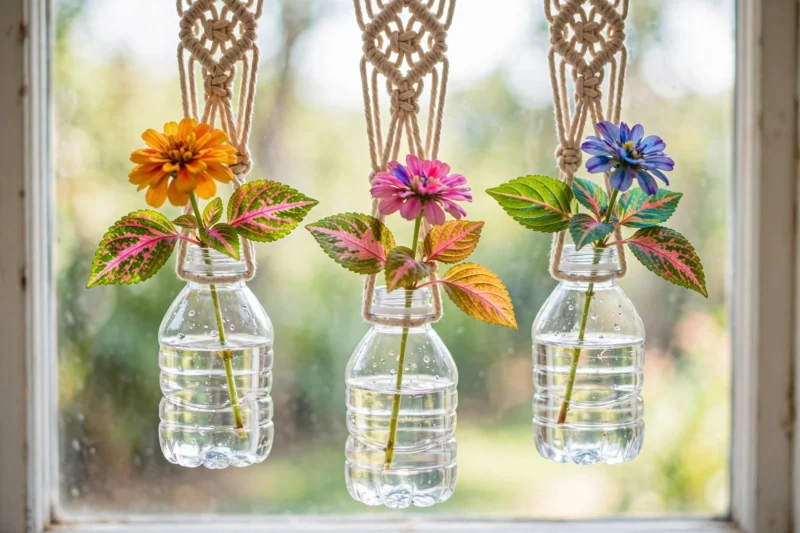 macrame hanging bottles 1