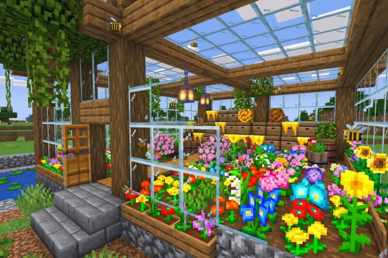 minecraft bee greenhouse