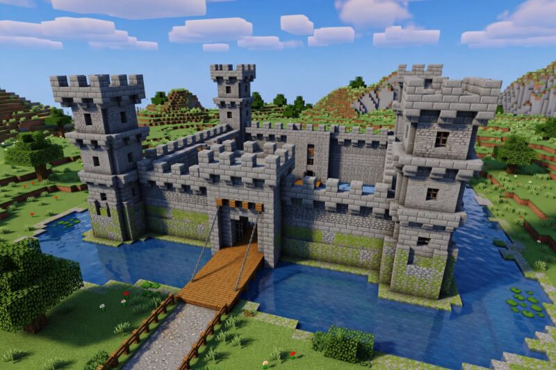 13 Cool Things To Build In Minecraft minecraft_castle_moat