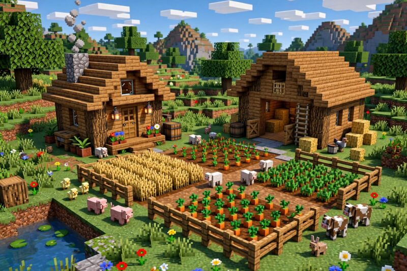 minecraft tiny farmstead