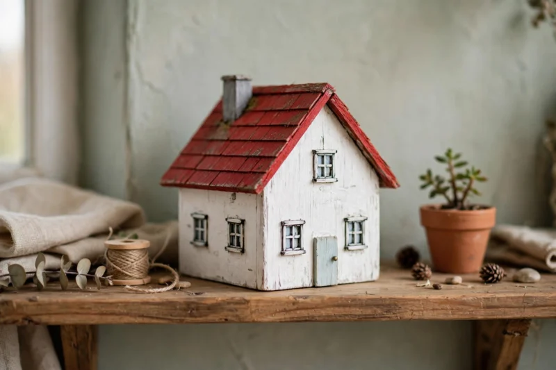 miniature_house_shelf miniature house shelf