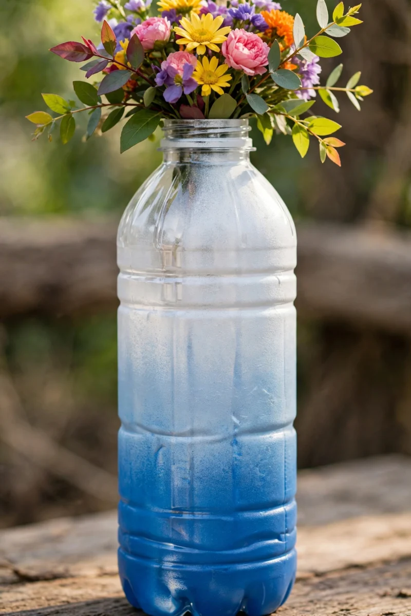 ombre bottle vase