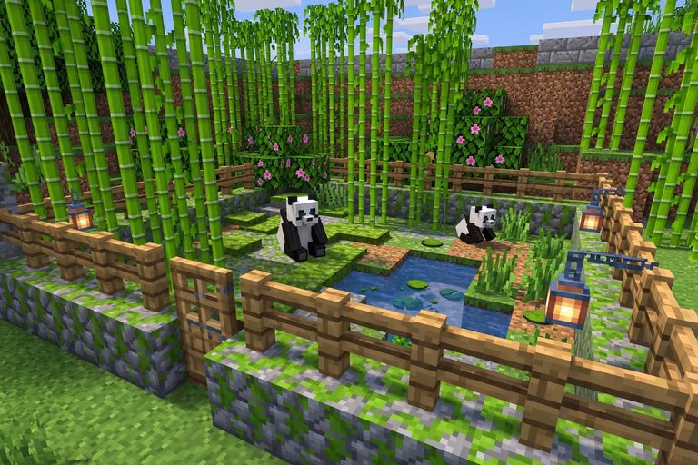 panda enclosure minecraft