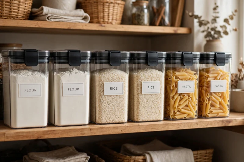 pantry canisters organized