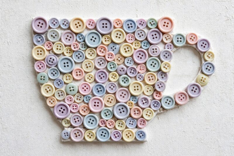 pastel button cup mosaic