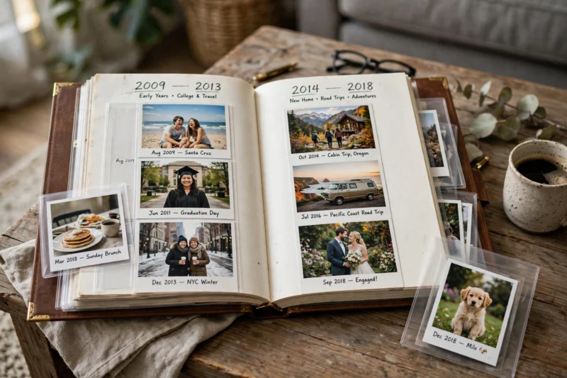photo album chronology