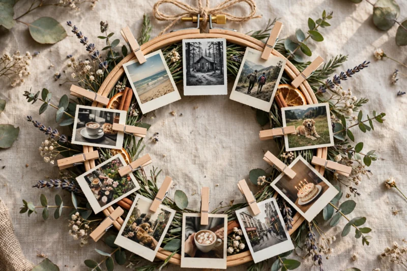 photo memory wreath