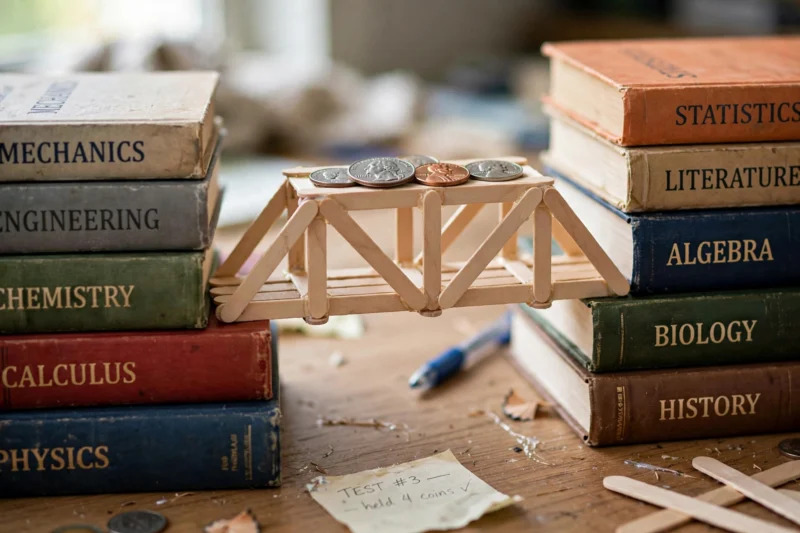 popsicle stick bridge coins
