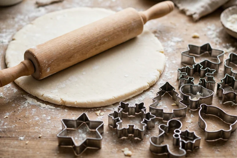 rolling pin dough cookie cutters