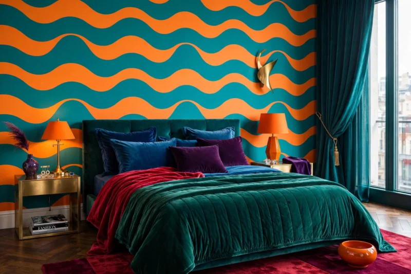 teal_tangerine_bedroom teal tangerine bedroom