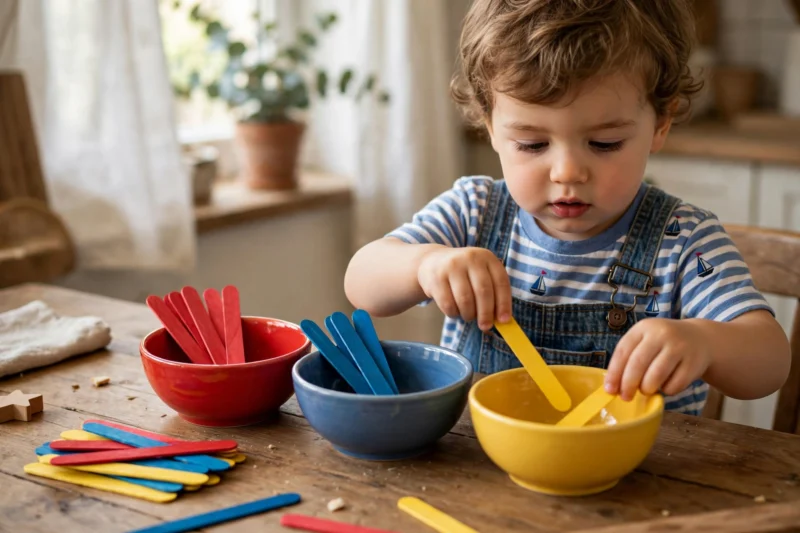 toddler color sorting