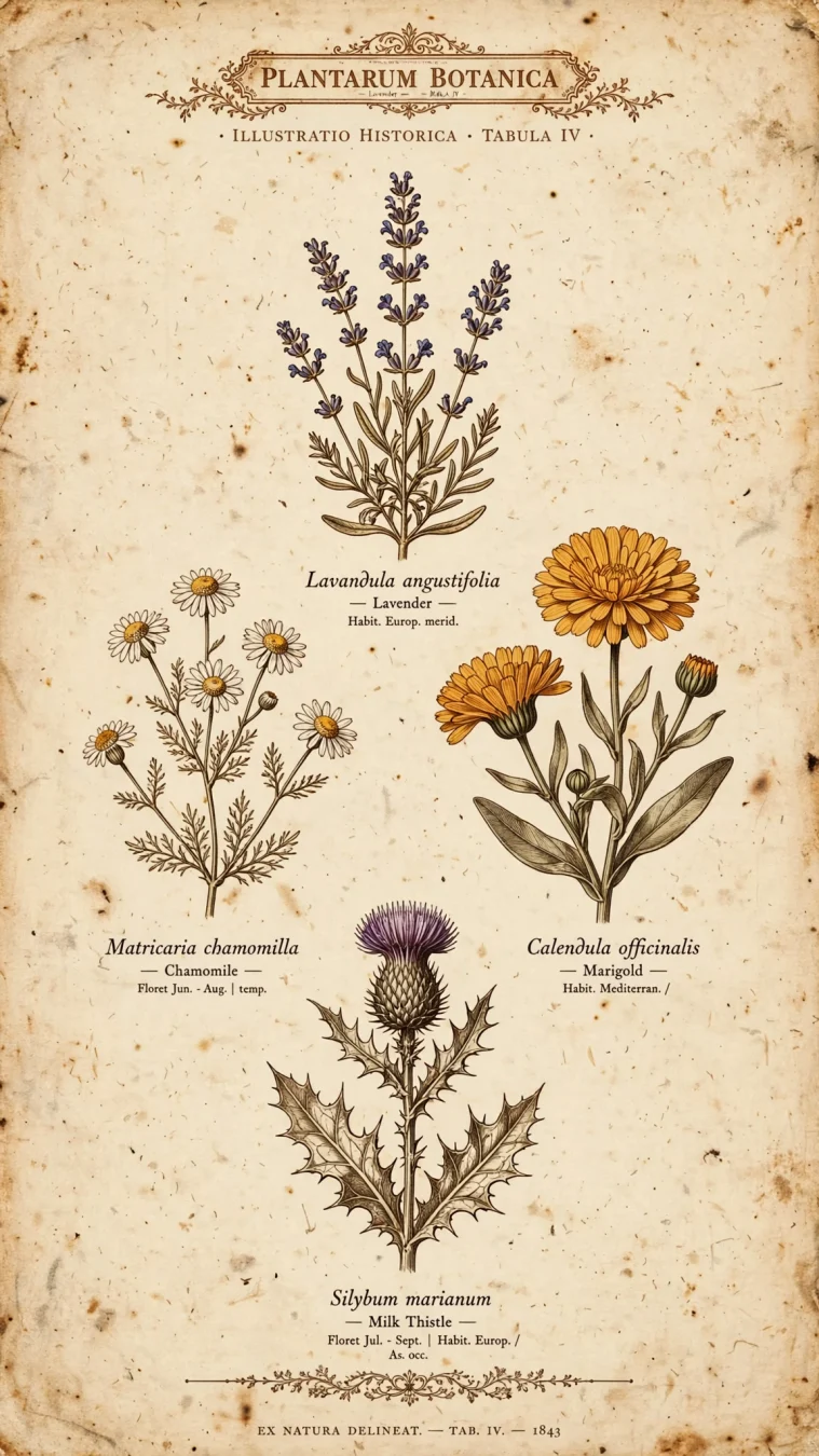 vintage botanical plate