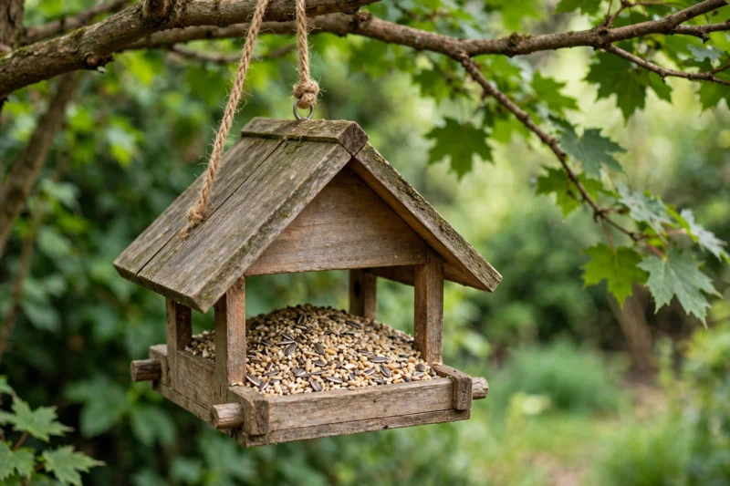 wooden_bird_feeder wooden bird feeder
