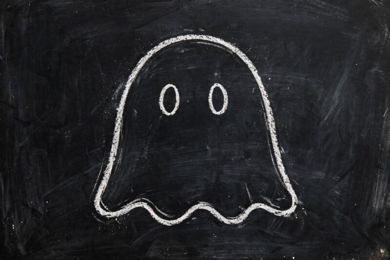 chalk ghost drawing