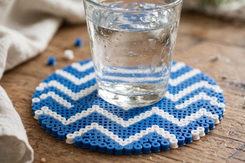 chevron coaster glass