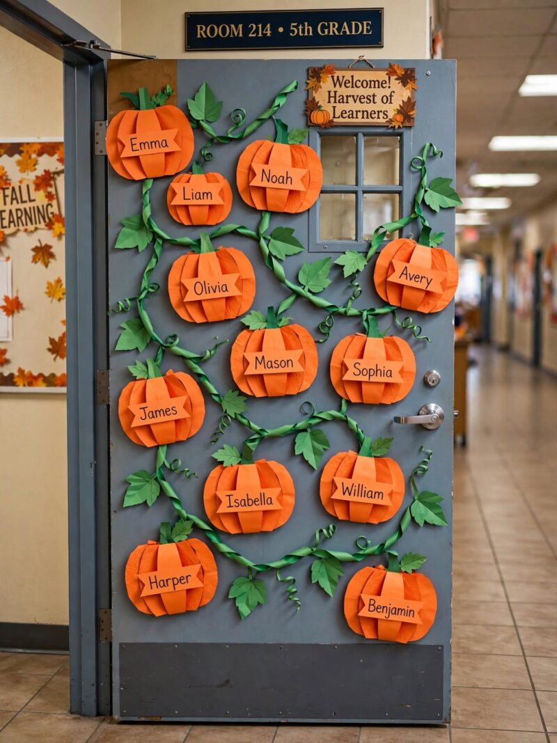 classroom_door_pumpkins classroom door pumpkins