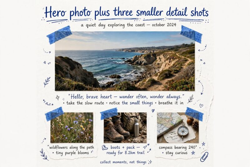 coastal scrapbook page