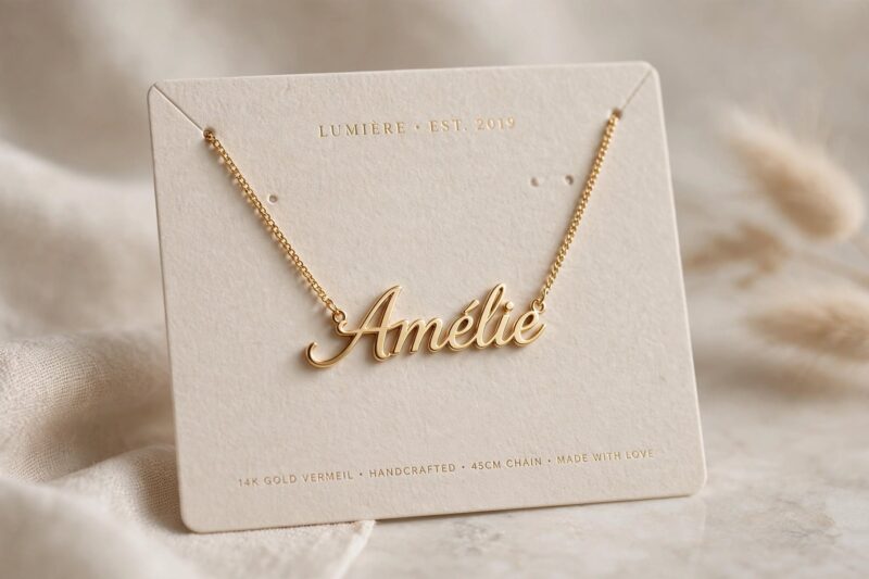 gold name necklace