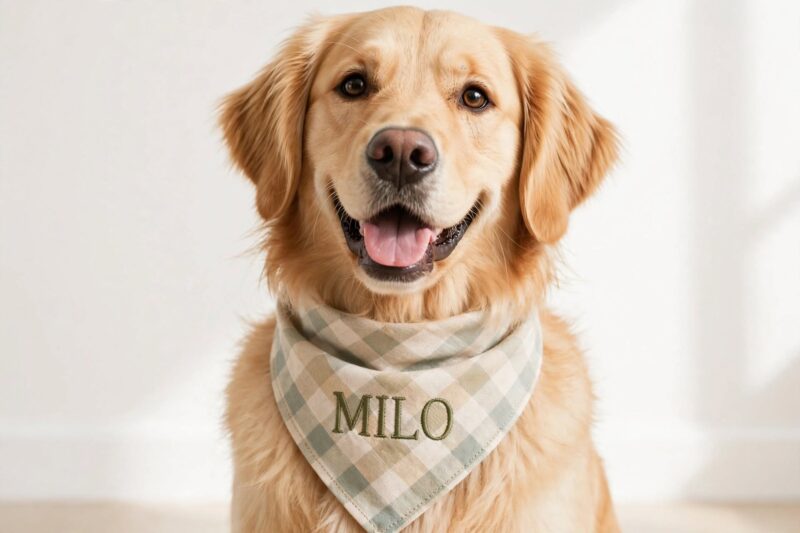 golden retriever bandana