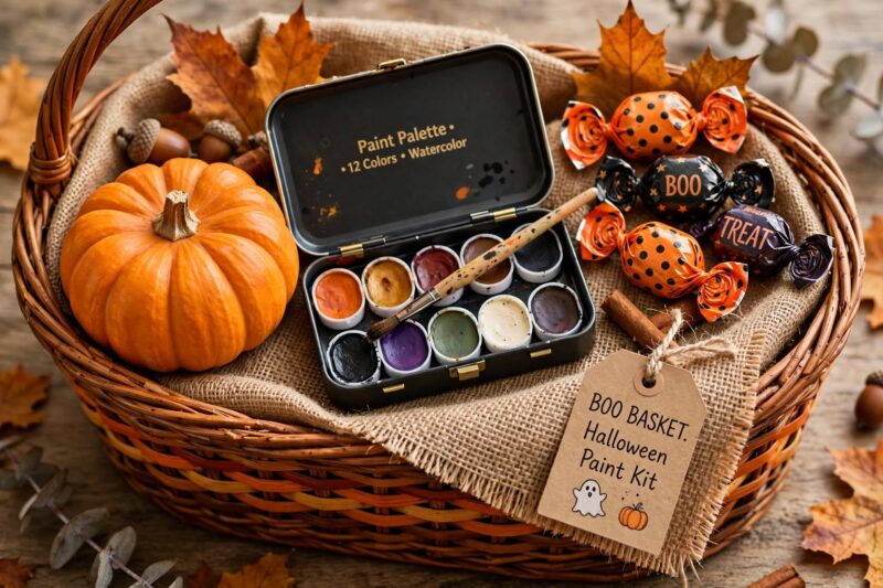 halloween paint kit flatlay