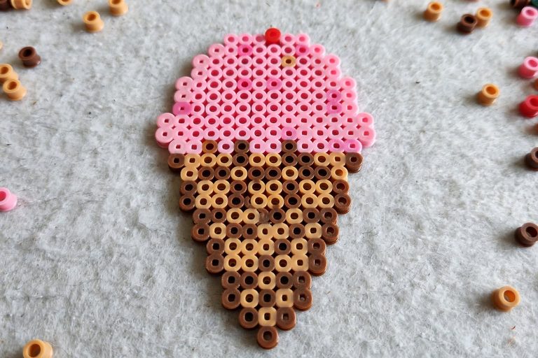 perler ice cream cherry