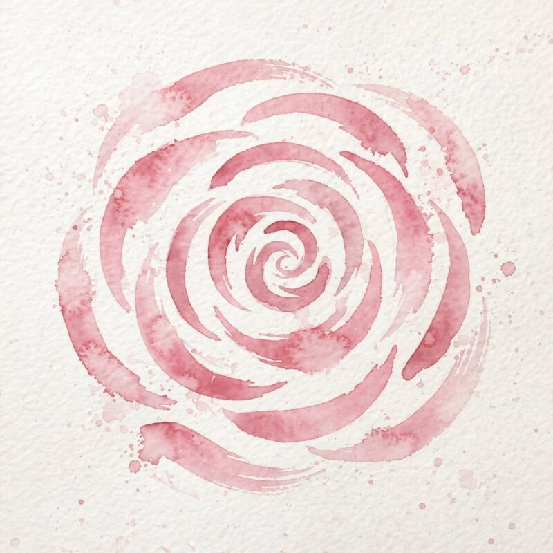 pink rose spiral
