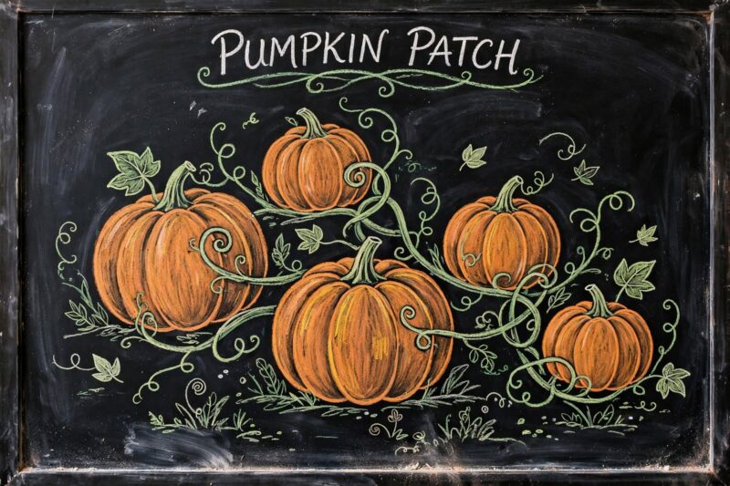 pumpkin patch chalkboard